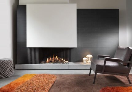 Foyer gaz Kalfire GP110/55C, encastrable d'angle